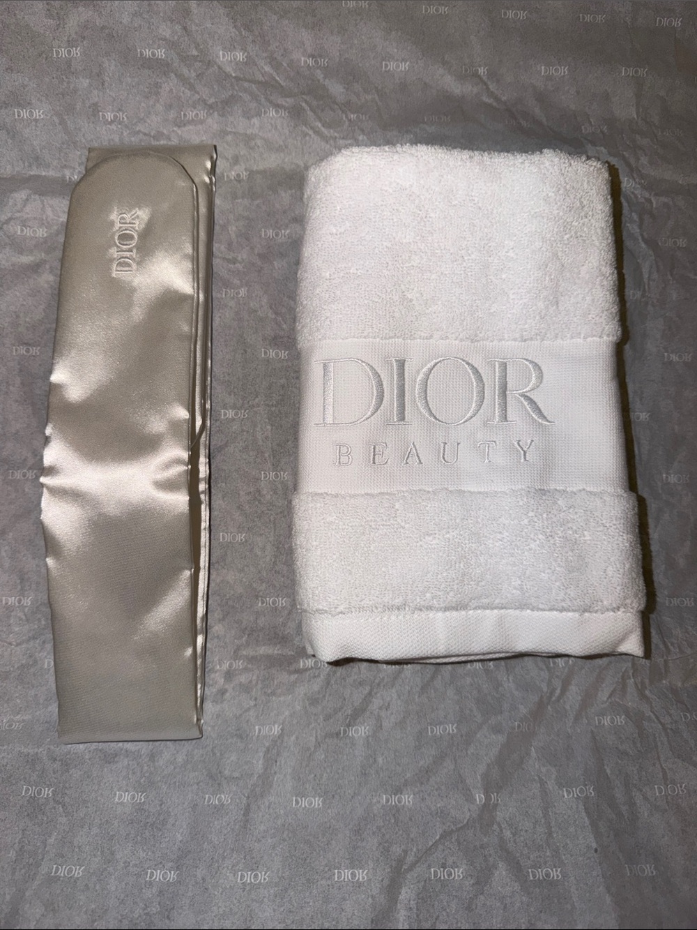 Dior Beauty White Luxury Towel/ Headband
